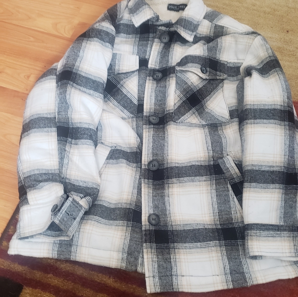 Plaid Button Down Jacket